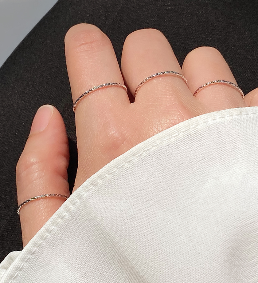 (5종세트/무배/실버925) all silver 14k 5종 세트 레이어드 컷팅 실반지 가드링 - 상세 이미지 5