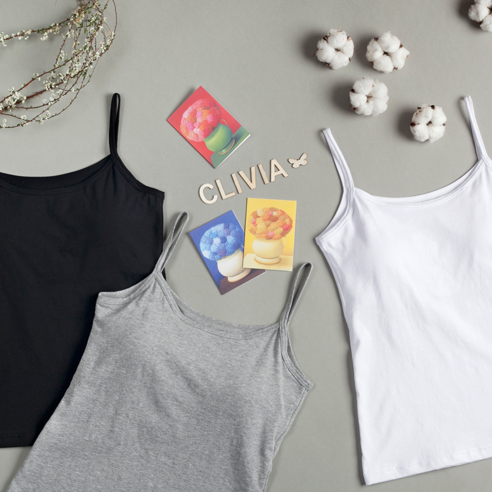 브라캡나시 노브라 노밴딩 끈나시 슬리브리스톱 여성메리야스 제품 이미지