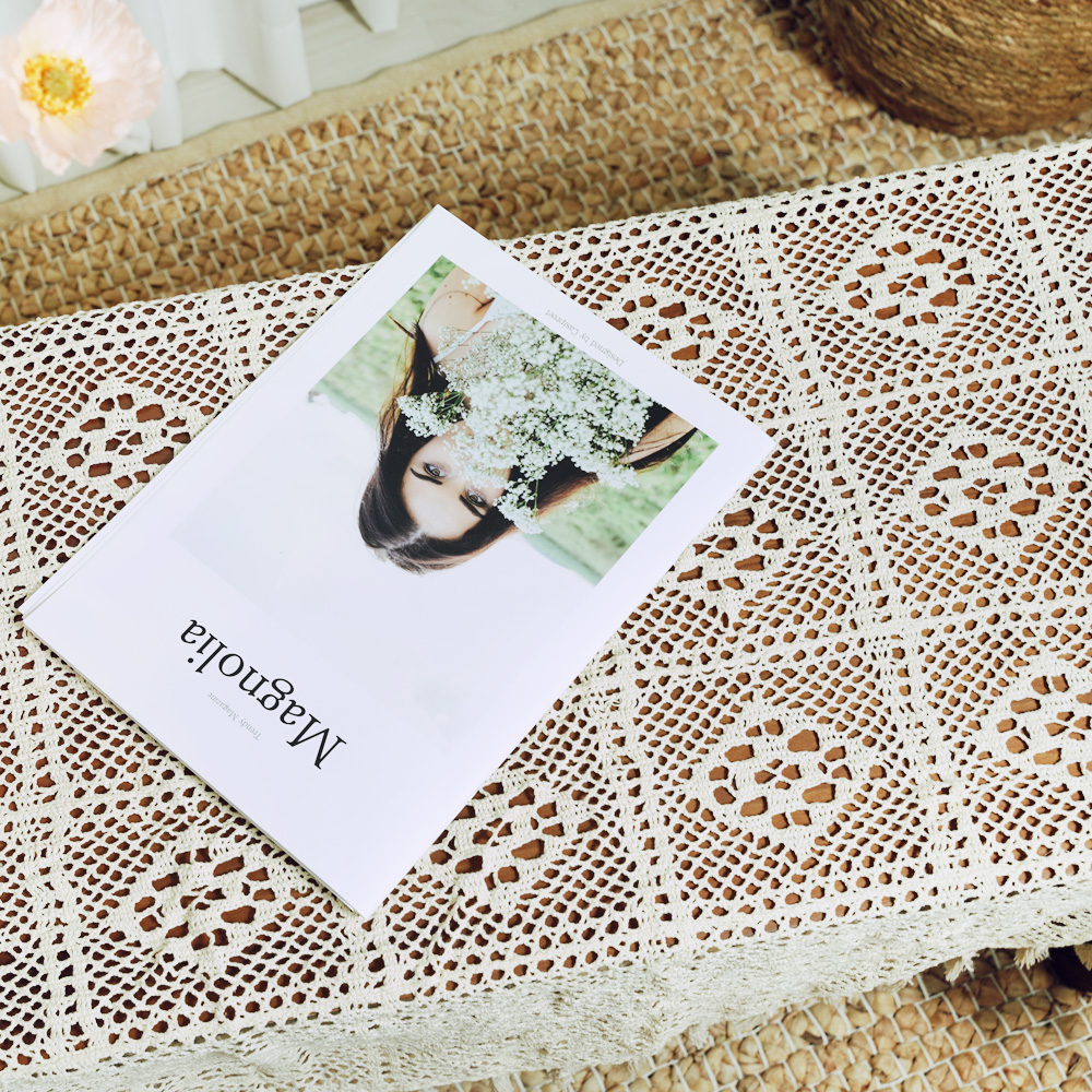 꾸민뜰 태슬 레트로 레이스 원형 테이블보 식탁보 (4type)