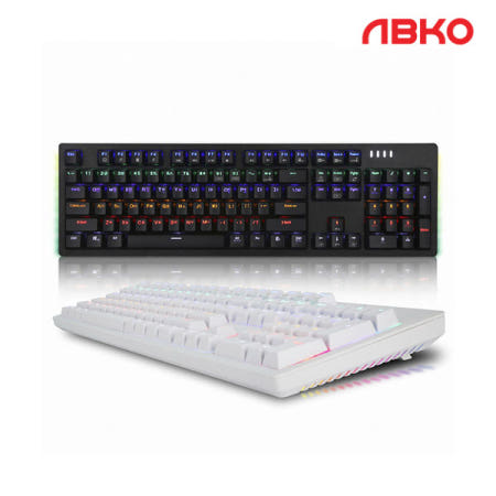 앱코 해커 K515 축교환 측면 RGB 라이팅 이중사출 게이밍 기계식 키보드 (블랙, 갈축)