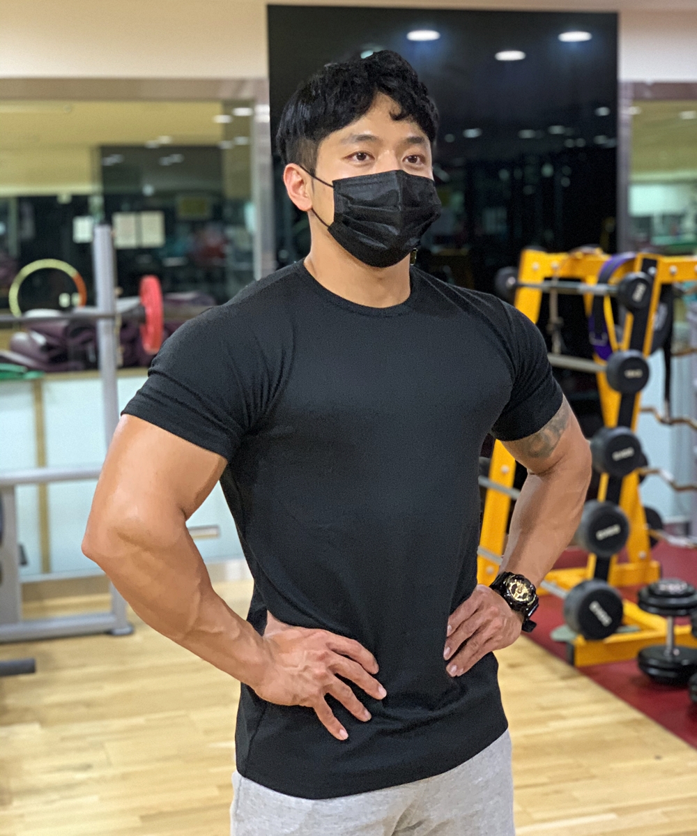 비스트모드 무지 머슬핏 반팔 티셔츠 헬스 짐웨어 BSMD - 상품 이미지