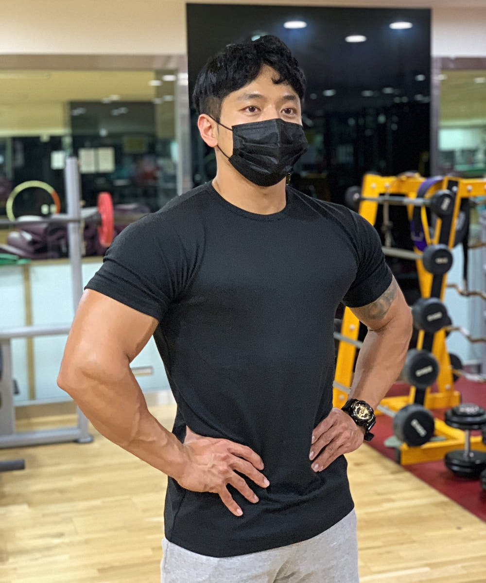 비스트모드 비스트모드 무지 머슬핏 반팔 티셔츠