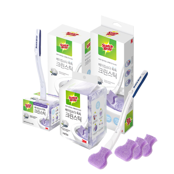 3M 스카치브라이트 베이킹소다 톡톡 크린스틱 변기솔 - 상세 이미지 3