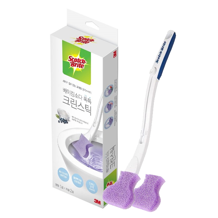 3M 스카치브라이트 크린스틱 베이킹소다 변기 청소 본품 / 핸들 1P+리필 2P - 상세 이미지 2