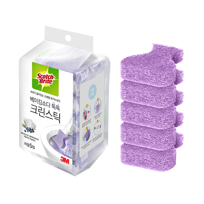 3M 스카치브라이트 크린스틱 베이킹소다 변기청소 리필 5P - 상세 이미지 2