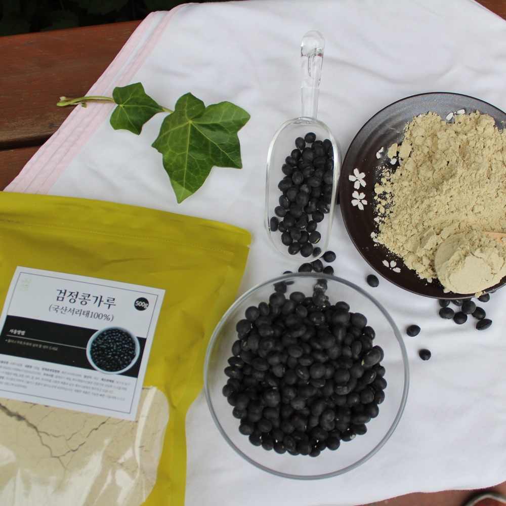 국산 검정콩 서리태 검은콩가루 블랙푸드 선식 500g, 1개 - 상품 이미지