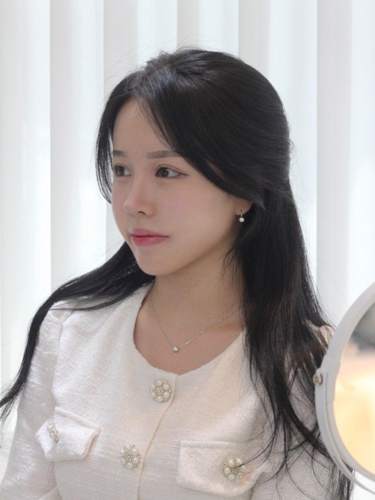 2부 다이아 목걸이 랩 데일리 포인트 베젤 프로포즈 결혼선물 금 14K 18K - 상세 이미지 3