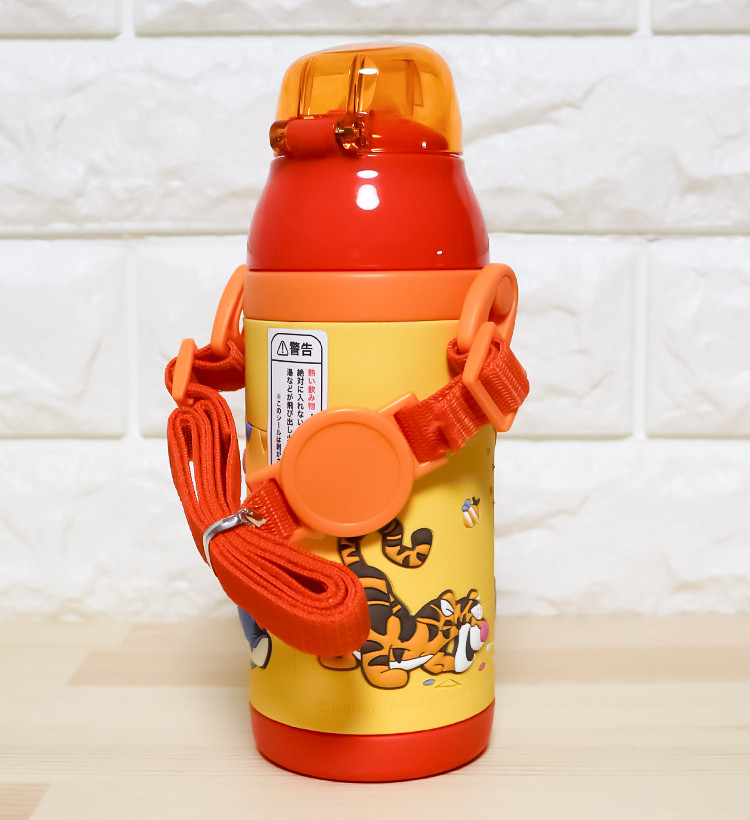 스케이터 디즈니 3D 원푸쉬 보냉 스테인리스 스트로 보틀 380ml  (스트렙 포함) / 곰돌이 푸 SSPV4 - 하카타몰