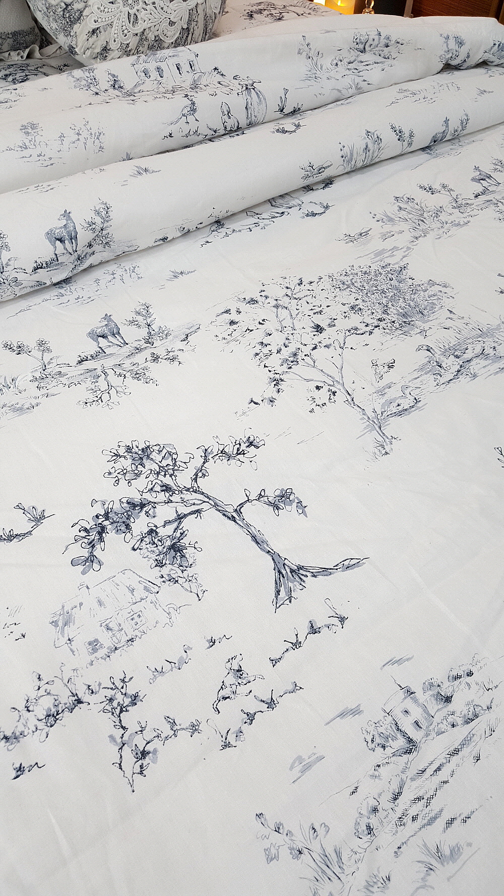 고급 프렌치뜨왈 린넨텐셀 여름침구세트 이불세트 퀸