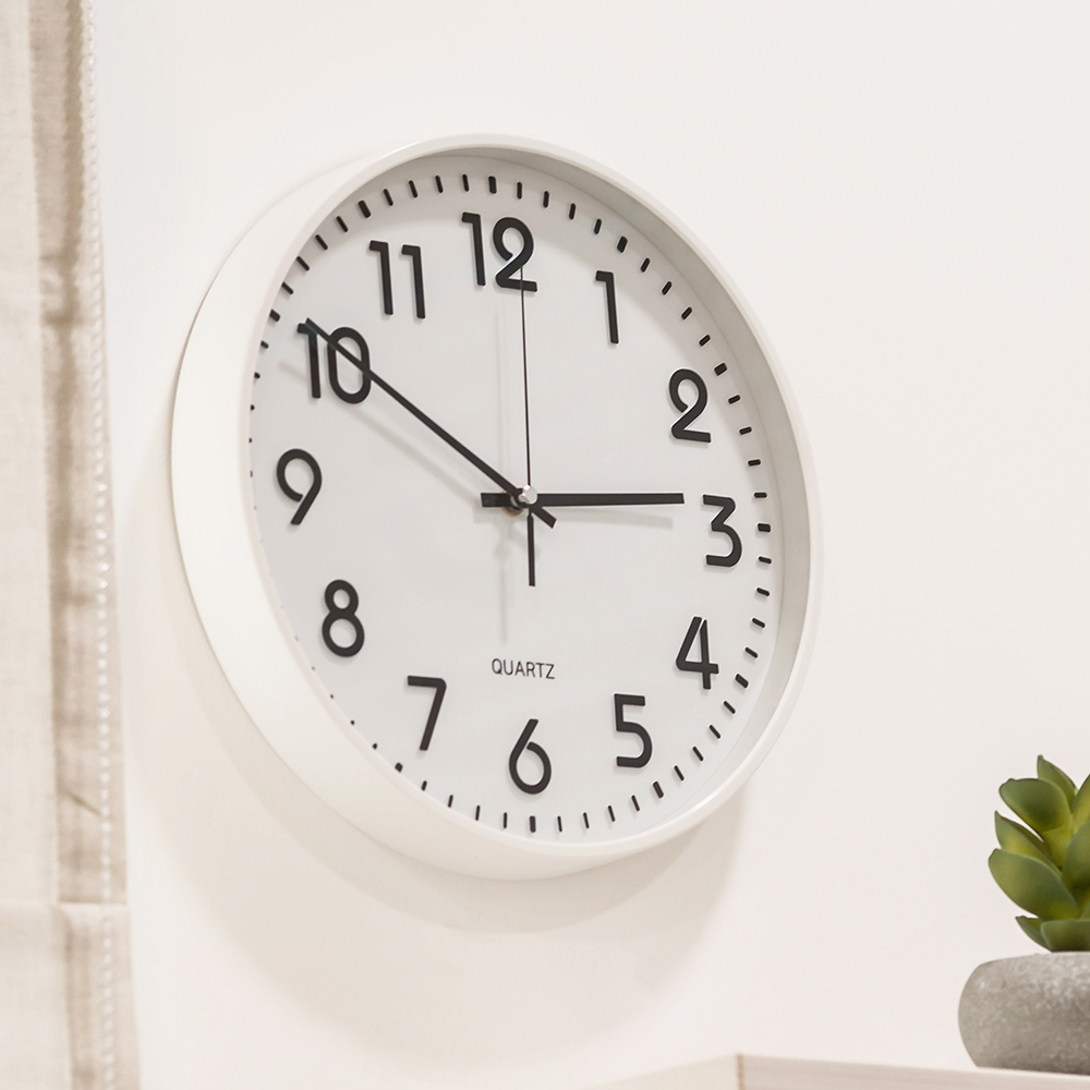 플라이토 아날로그 벽시계 무소음 인테리어 벽걸이시계 거실 엔틱 집들이 선물 입체 30cm