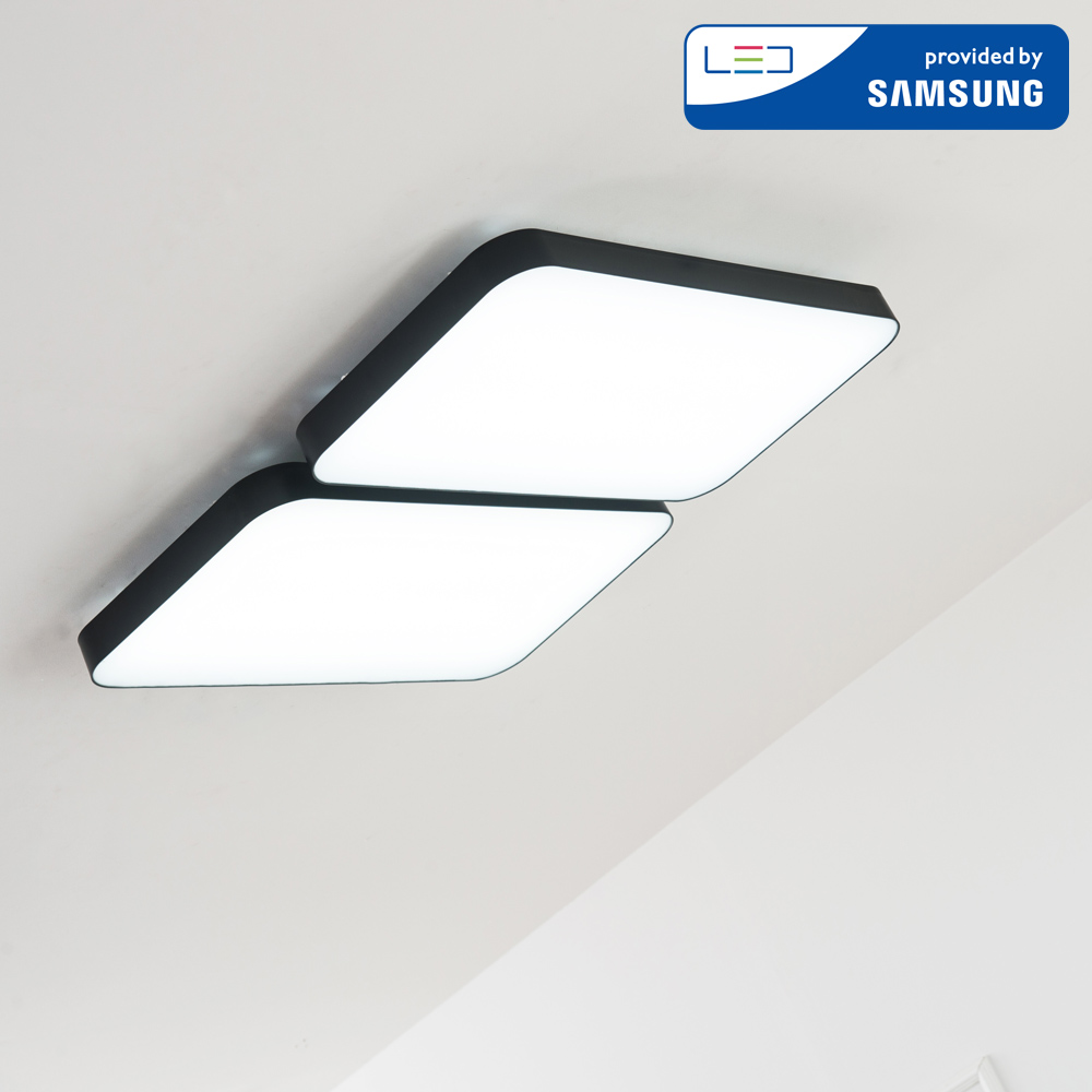 LED 커브드 시스템  거실등 120W [60W+60W] 블랙 밀착형 주광색(하얀빛) - 상세 이미지 5