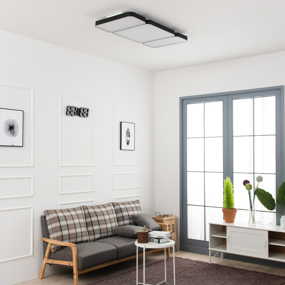 LED 거실등 커브드 시스템 120W (1+2+1) 블랙 주광색 - 상세 이미지 4
