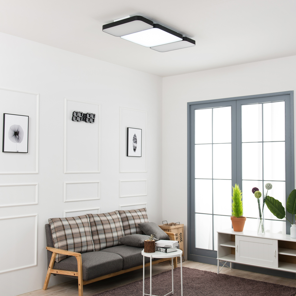 LED 거실등 커브드 시스템 120W (1+2+1) 블랙 주광색 - 상세 이미지 2