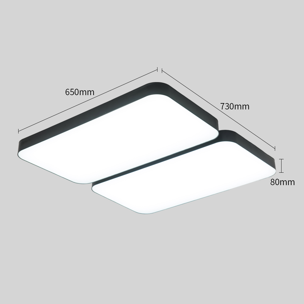 LED 커브드 시스템  거실등 120W [60W+60W] 블랙 밀착형 주광색(하얀빛) 이미지 6