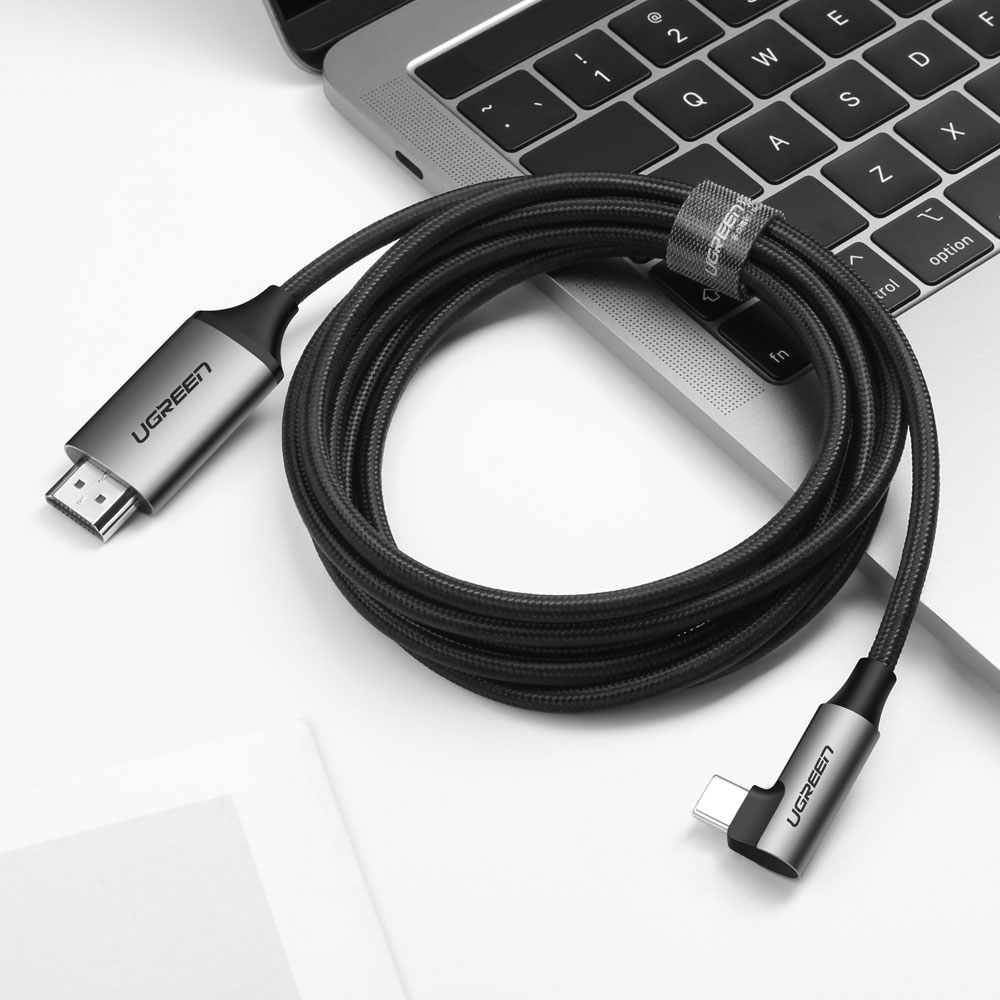 유그린 울트라 4K 90도 C타입 to HDMI V2.0 미러링 케이블 1.5m MM141 - 상세 이미지 3