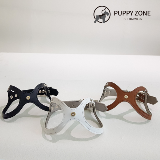 국산 강아지 가죽하네스 X 소형견 중형견 오리지날 안경하네스 이미지 2