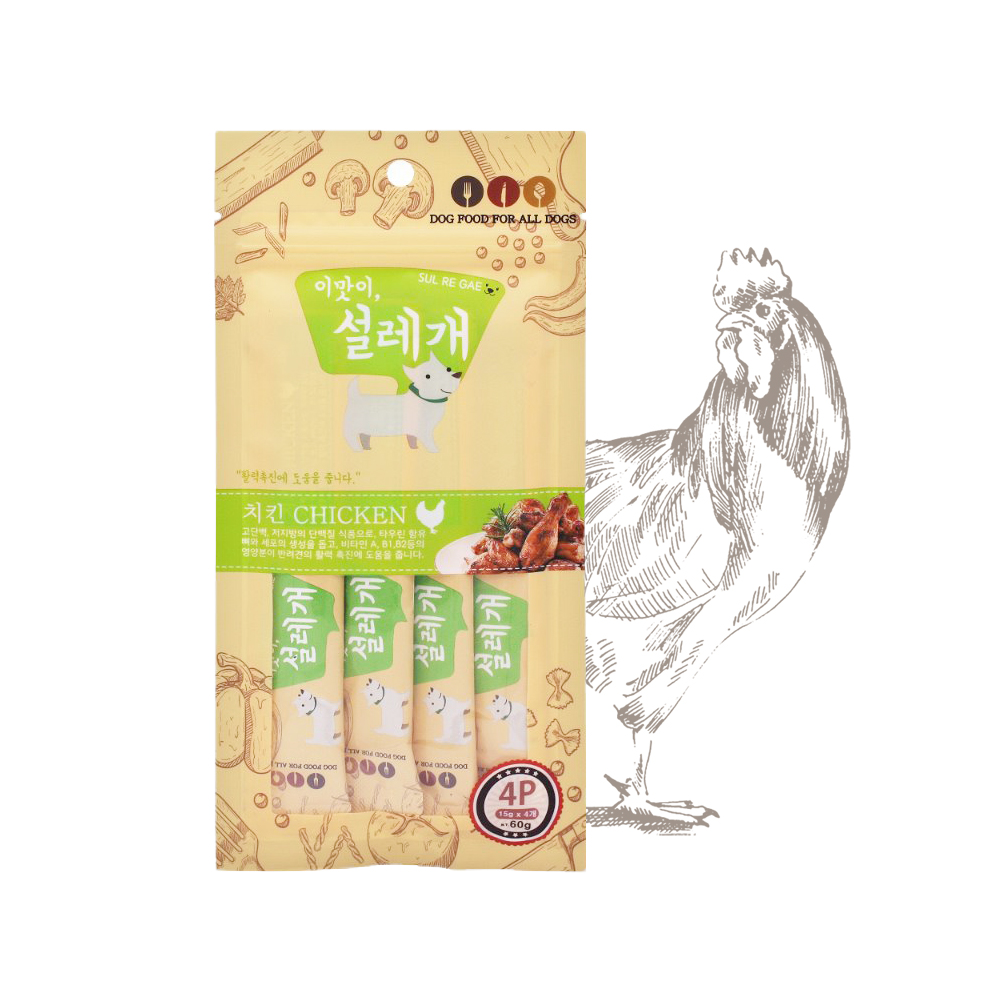 설레개 4P 강아지츄르 치킨 - 상품 이미지