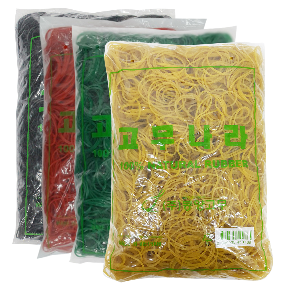고무나라 동양고무 1KG 노란 고무줄 대용량 두꺼운 넓은 노랑 고무밴드 70x1.3 이미지 3