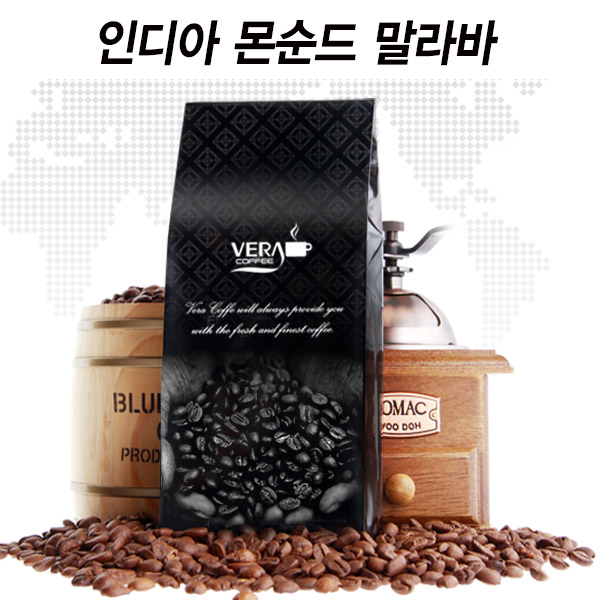 베라 원두커피 인디아 몬순드 말라바 홀빈, 1kg, 1개 - 상품 이미지