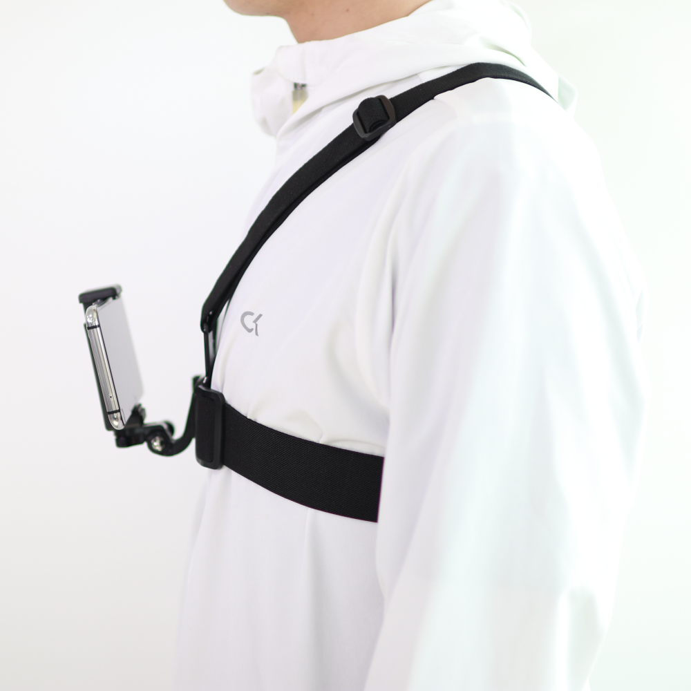 유튜버 1인칭 시점 스마트폰 마운트 / 유튜브 영상 촬영 핸드폰 체스트 가슴 거치대