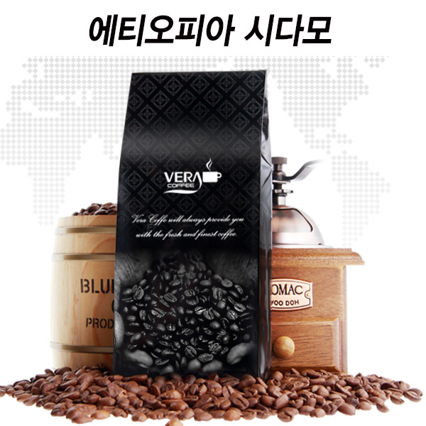 베라커피 원두 에티오피아 시다모 G2 홀빈, 1kg, 1개 - 상품 이미지