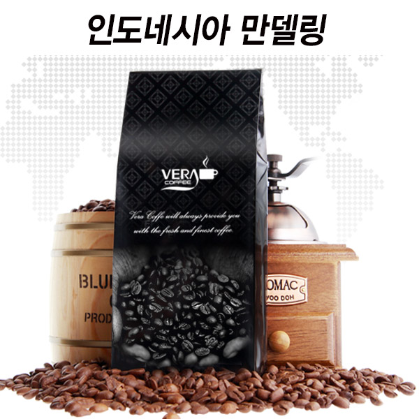 베라 원두커피 인도네시아 만델링 홀빈, 1kg, 1개 - 상품 이미지
