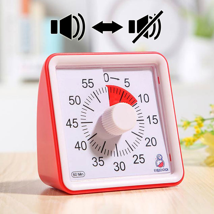 타임타이머 mod 저소음 구글타이머 뽀모도로타이머 1.0레드