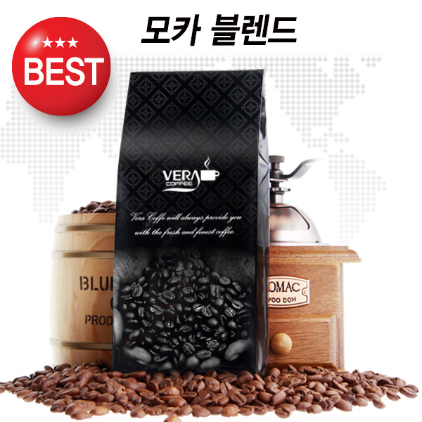 베라 원두커피 모카 블렌드 홀빈, 1kg, 5개 - 상품 이미지