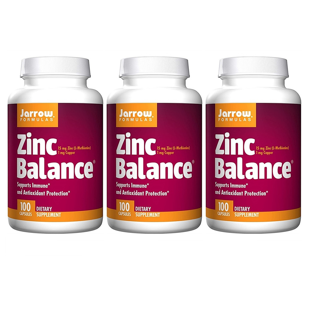 Jarrow Formulas Zinc Balance 자로우 포뮬러스 아연 밸런스 100베지캡슐 3팩
