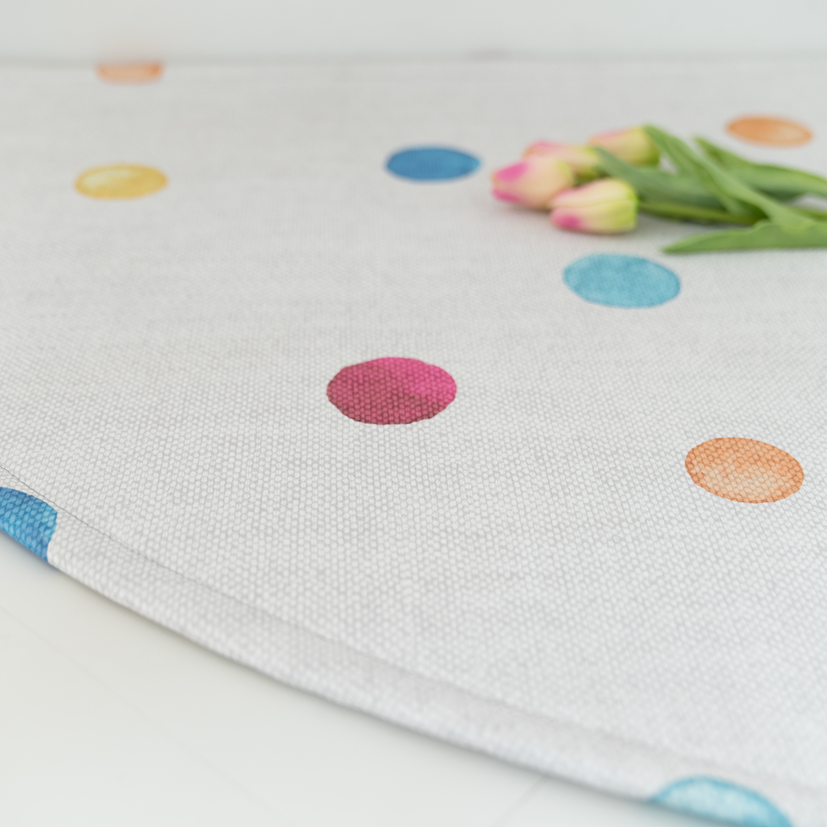 마이하우스 아이방 반원 러그 미끄럼방지 먼지제로 버블캔디, 145cm