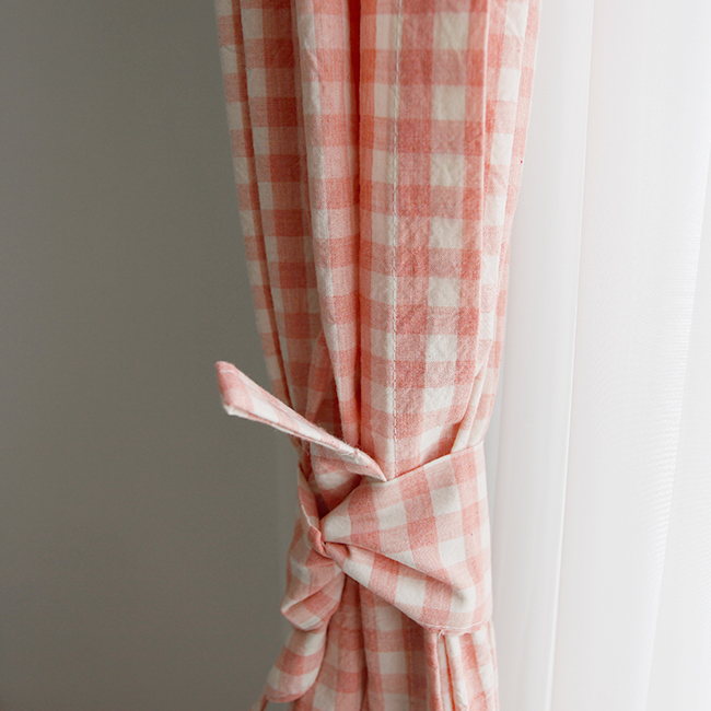 바이아미 멜란 체크 아이방 커튼 가로153x세로150