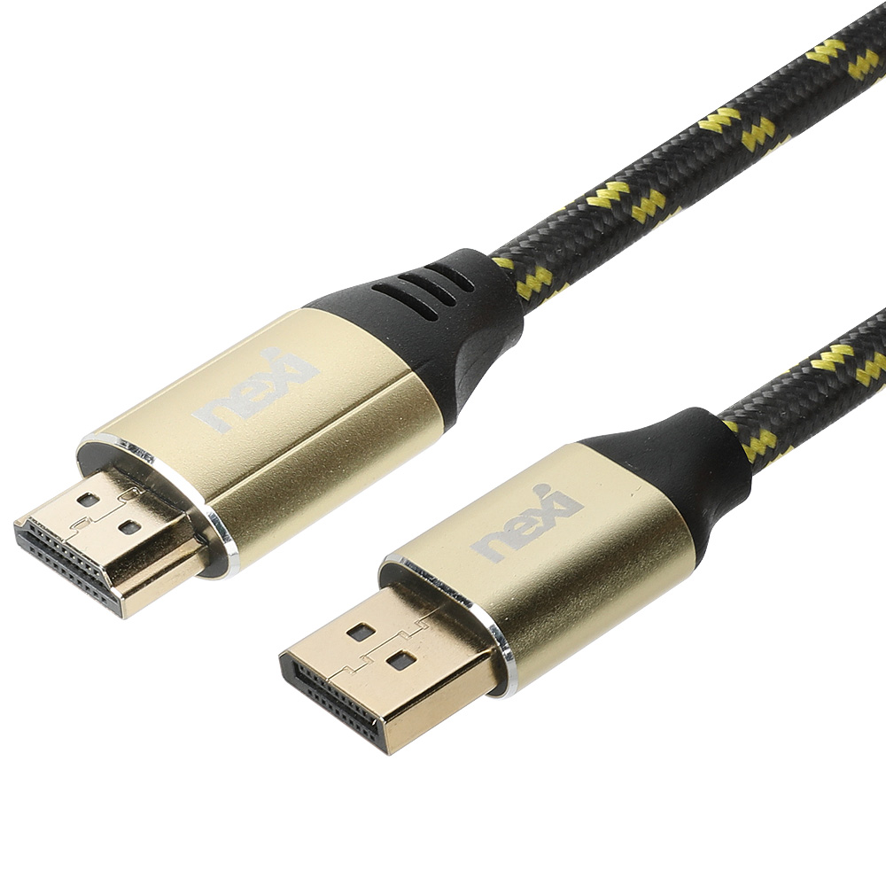 넥시 DP1.2 TO HDMI2.0 파인골드 1M 모니터 케이블 컨버터 분배기 젠더 - 상세 이미지 2