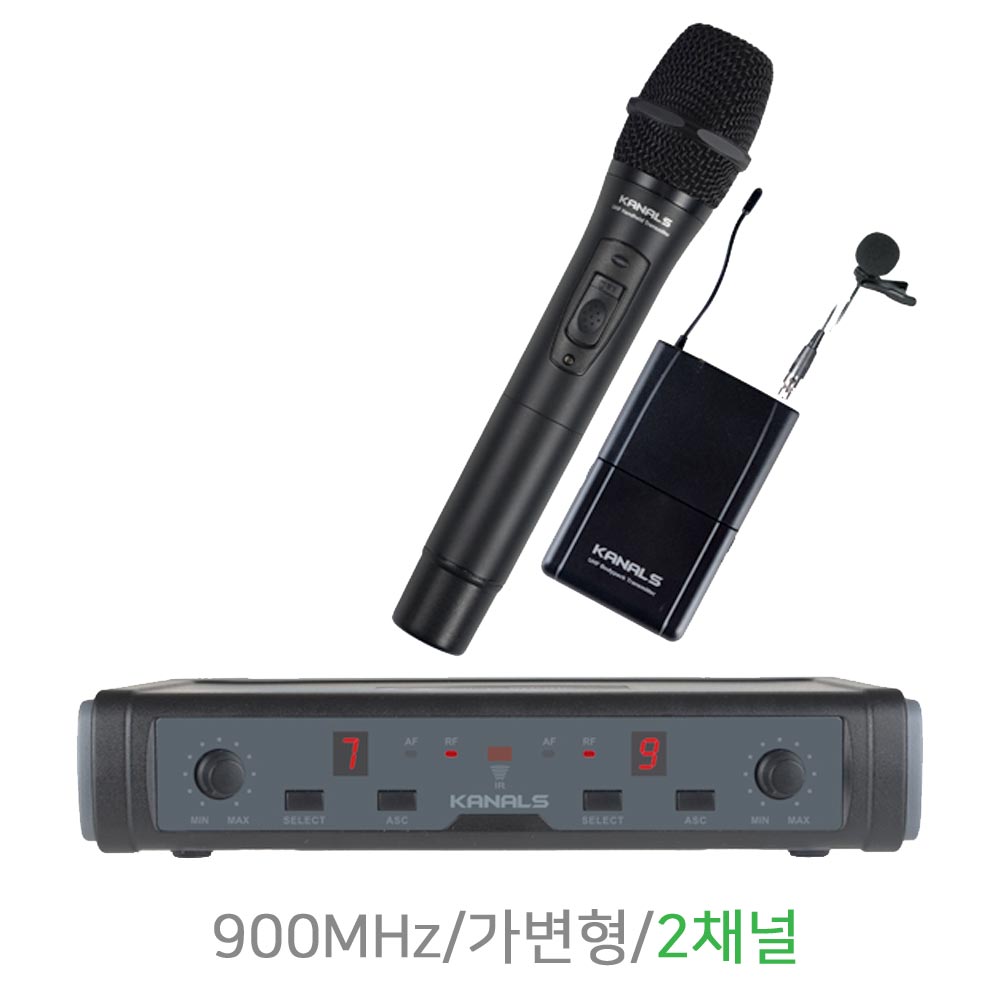 카날스 무선마이크 BK-7200N 강의용 공연용 교회 2채널 무선마이크 - 상세 이미지 2