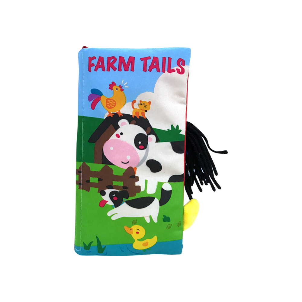 [그린키즈] 오감발달 바스락 꼬리 영어 헝겊책 - FARM TAILS(농장동물) - 상품 이미지