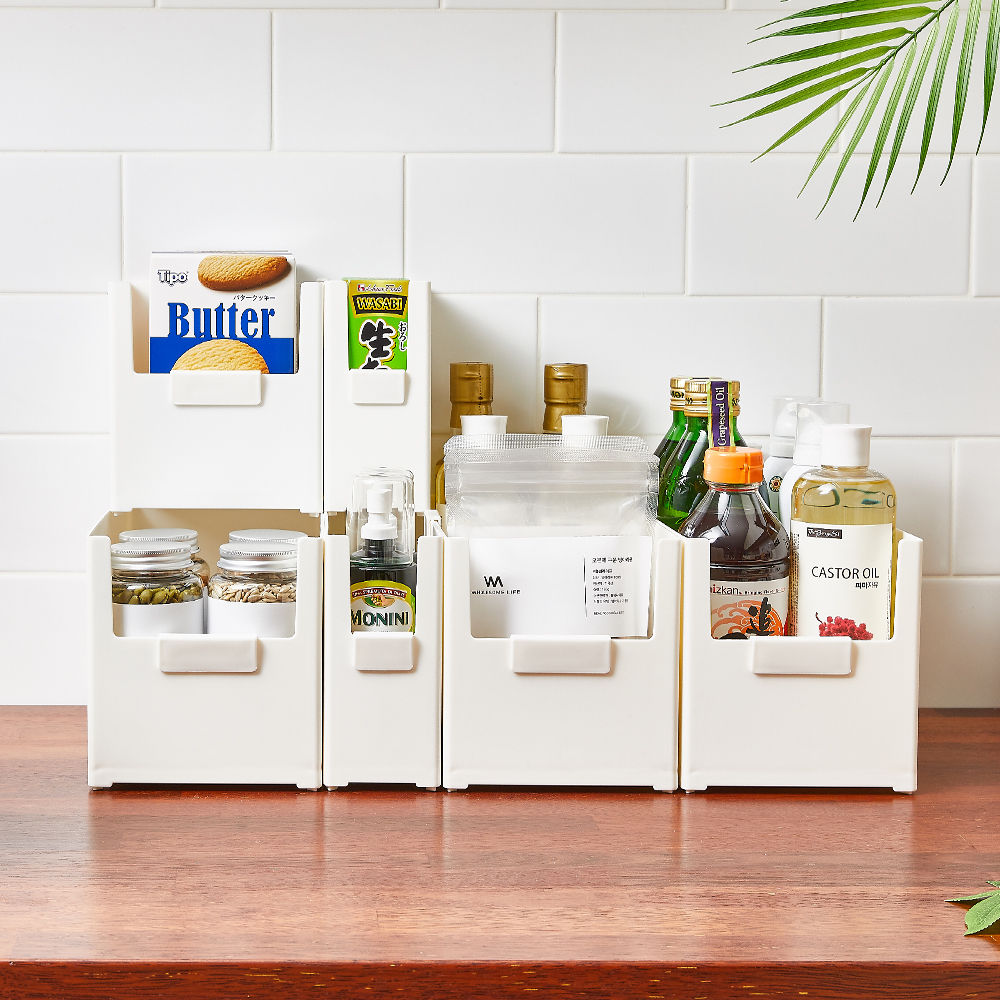 할메이드 리빙박스 팬트리 정리 수납함 싱크대 바구니 슬림소