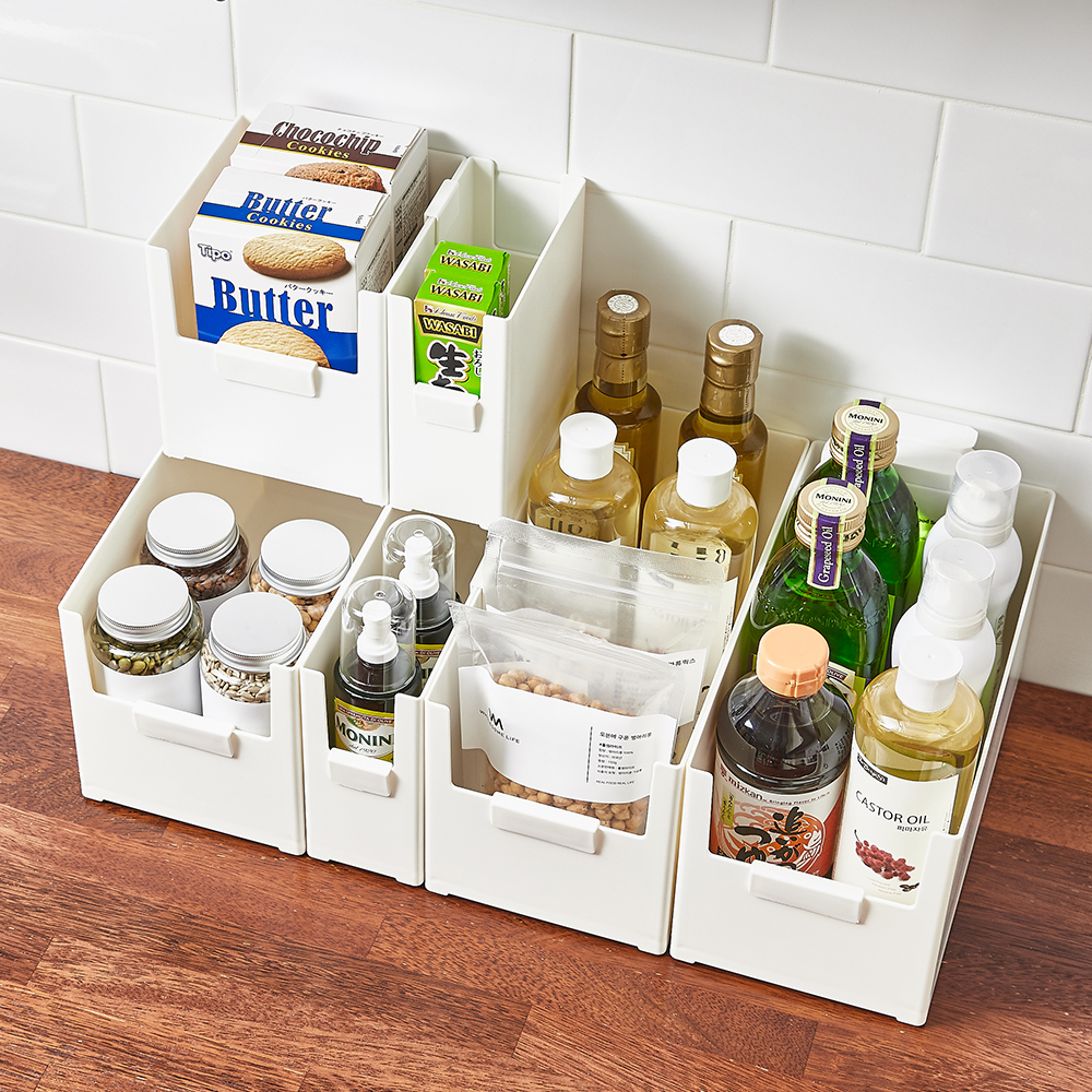 할메이드 리빙박스 팬트리 정리 수납함 싱크대 바구니 슬림소