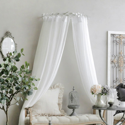 Laurel 프렌치 엔틱 침대 인테리어 여아 공주 침실 커튼봉 캐노피 캐노피봉 커텐봉