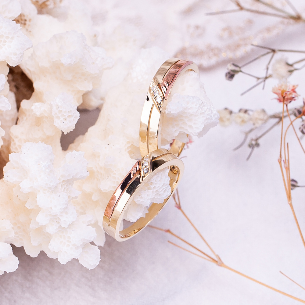 14k 칼리아 커플링 금 반지