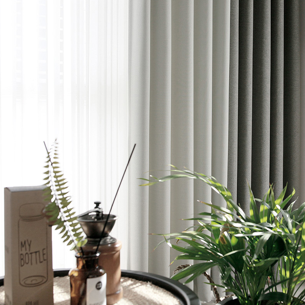 호텔식 노블 국내산 암막커튼 원톤 거실 민자형 100% 맞춤제작 140X165cm