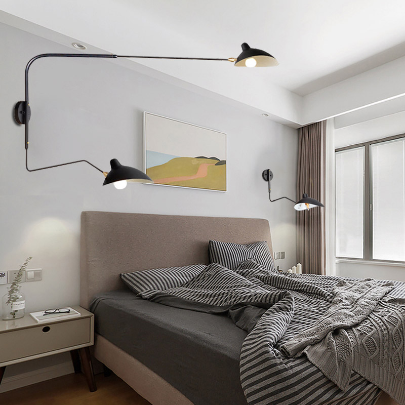 세르주무이 레트로 관절 벽등 수입조명 더블헤드 70cm/65cm - 상세 이미지 2