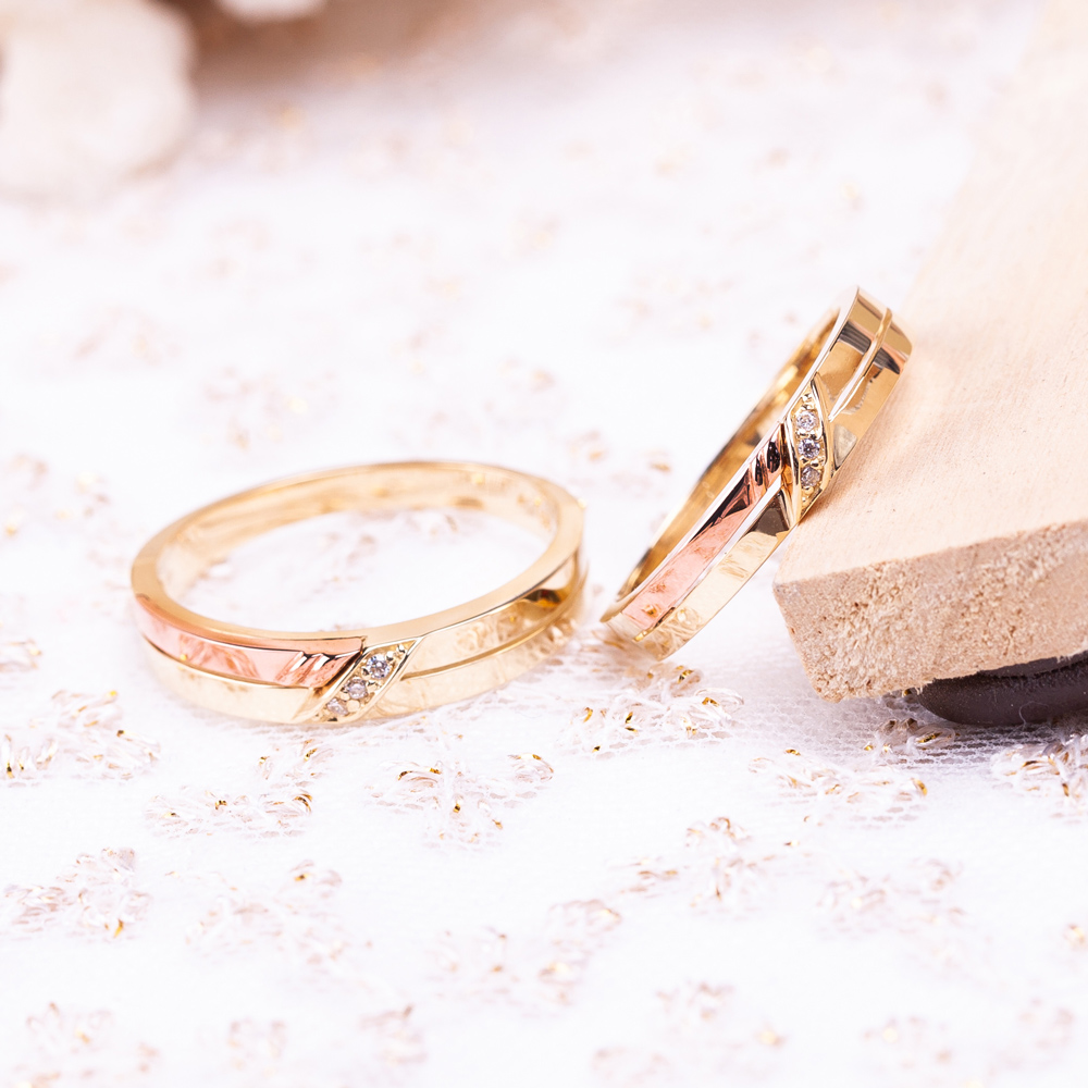 14k 칼리아 커플링 금 반지