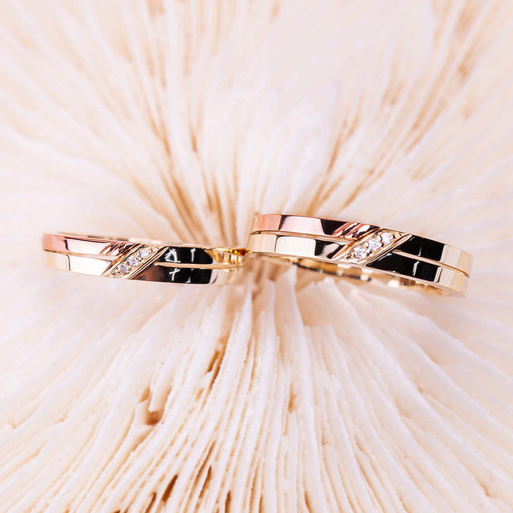 14k 칼리아 커플링 금 반지