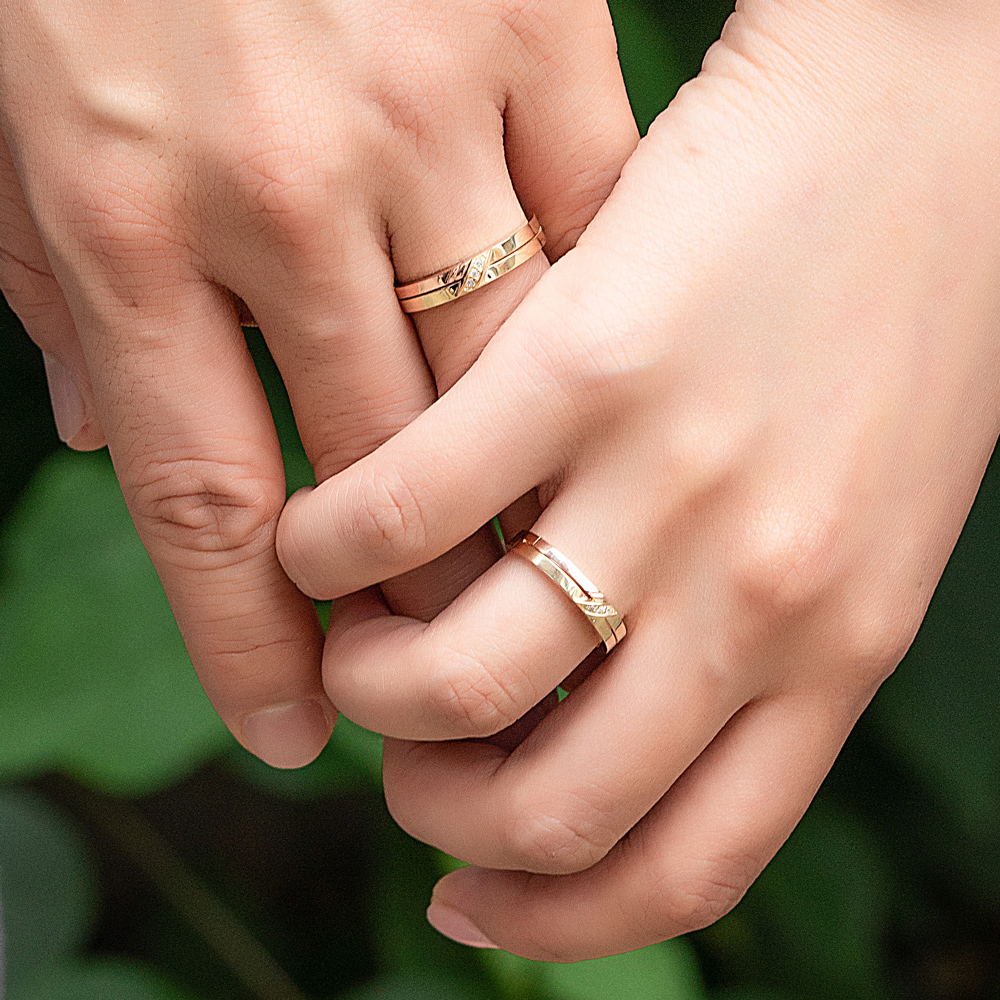 14k 칼리아 커플링 금 반지