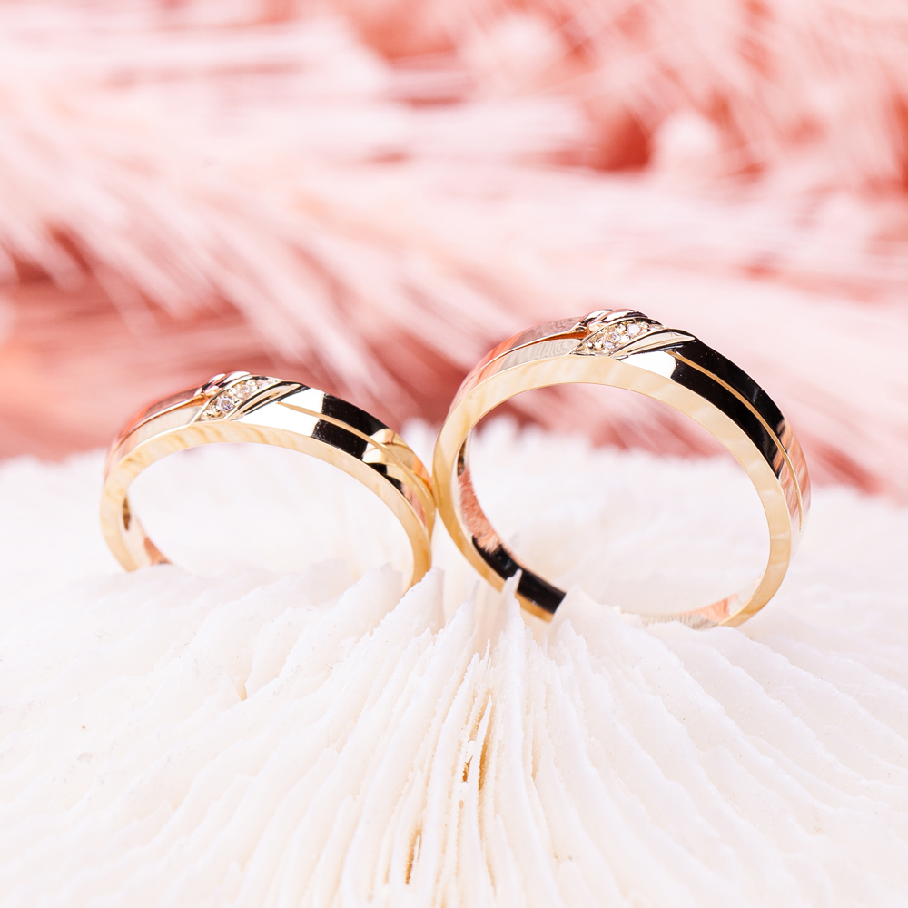 14k 칼리아 커플링 금 반지