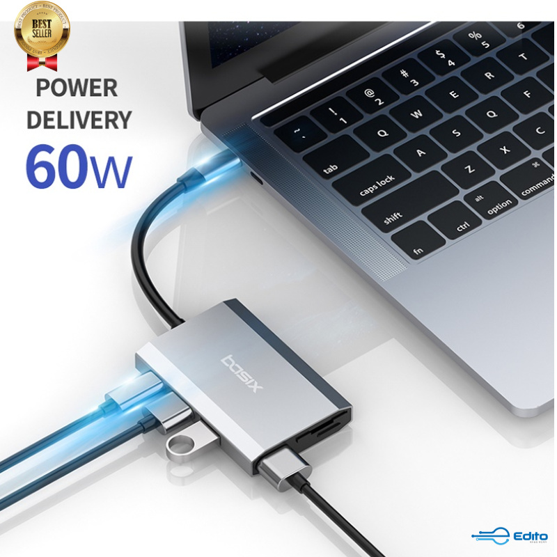 베이식스 C타입 USB 3.0 M-mini 6포트 맥북 프로 허브 아이패드 HDMI - 상세 이미지 5
