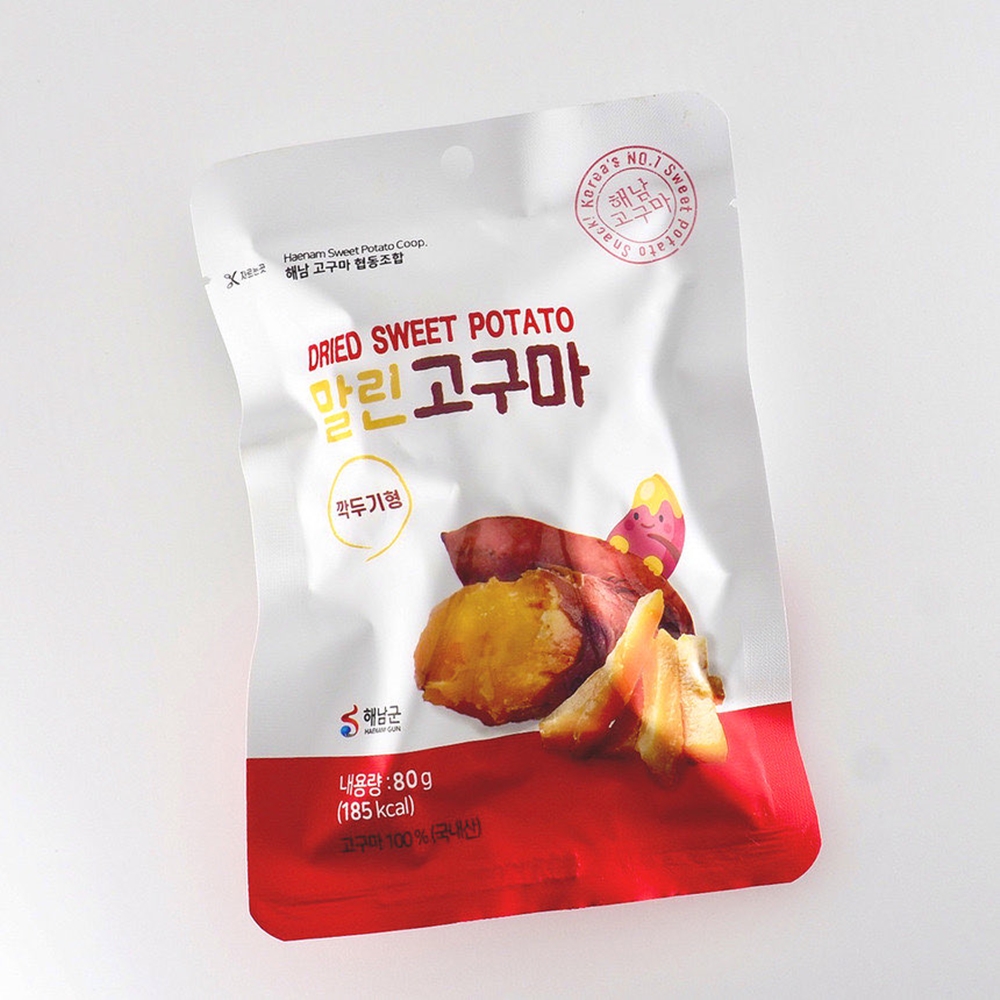 해남 꿀고구마말랭이 80g 5봉 10봉 미니고구마큐브 간식 말린간편고구마 - 상세 이미지 3