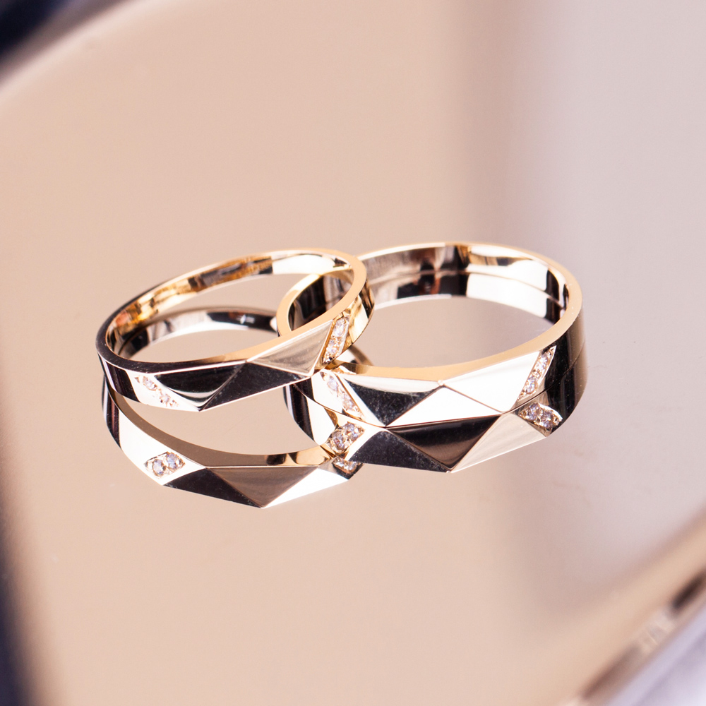 14k 비숍 커플링 금 반지