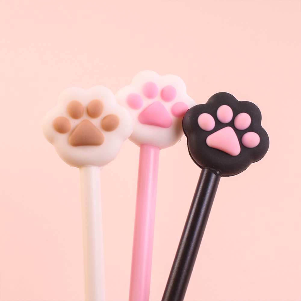 고양이 발바닥 볼펜 3종 [냥이 펜 귀여운 예쁜 캐릭터 잘써지는펜 부드러운볼펜] - 상품 이미지