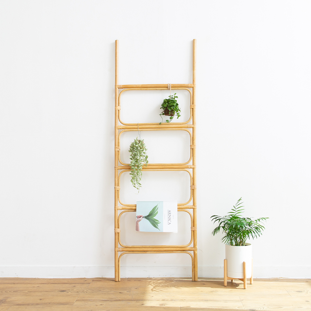 카쿠 원목행거 라탄 사다리 스탠드행거 옷가게 옷방 옷걸이거치대 우드 원룸 스탠딩옷걸이