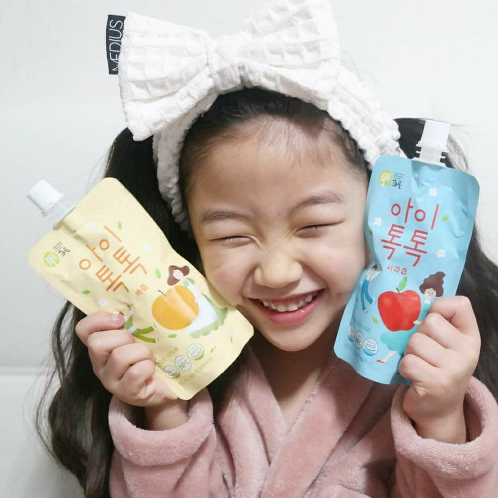 찬이네과수원 아이톡톡 사과당근즙 스파우트 120ml 30포 순수100% 착즙주스 - 상세 이미지 5